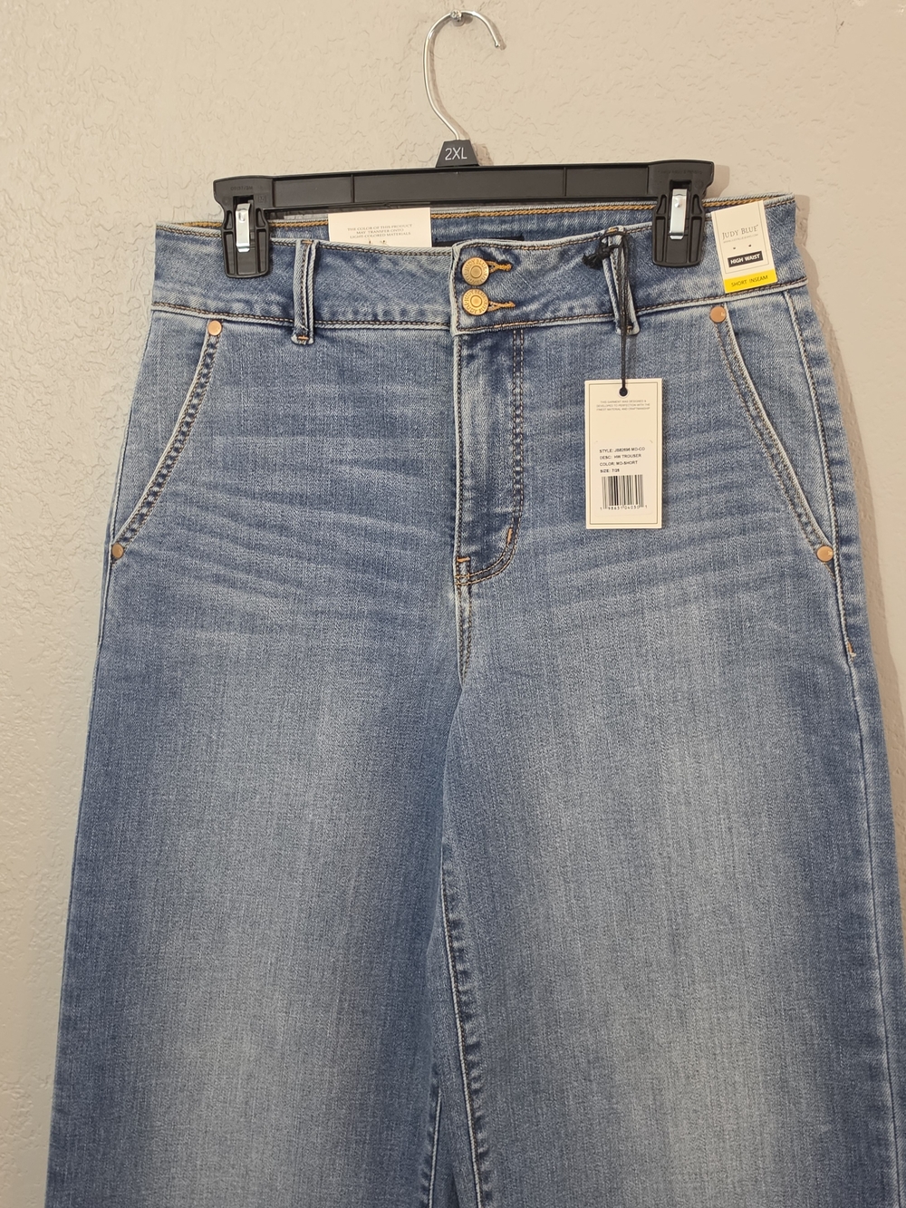 NWT Judy Blue Trouser Column Light Wash High Waisted Stretch Jeans Womens 7/28 - Picture 4 of 14